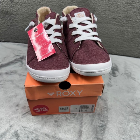 Roxy Bayshore III Sneaker Women 11 Burgundy New Memory Foam Slip On ARJS600418 - Picture 2 of 10
